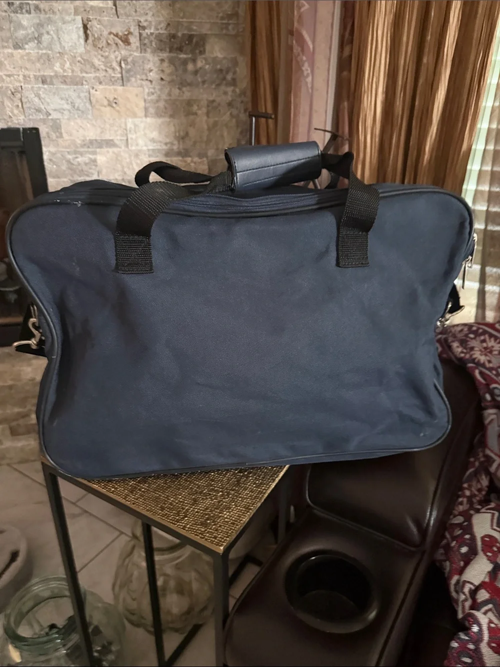 Samsonite Navy Blue Laptop Briefcase with Front Zip Pocket